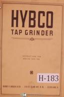 Hybco-Hybco Instructions Parts Lists Size K n L Chamfer Sharpening Tap Grinder Manual-Size K-Size L-03